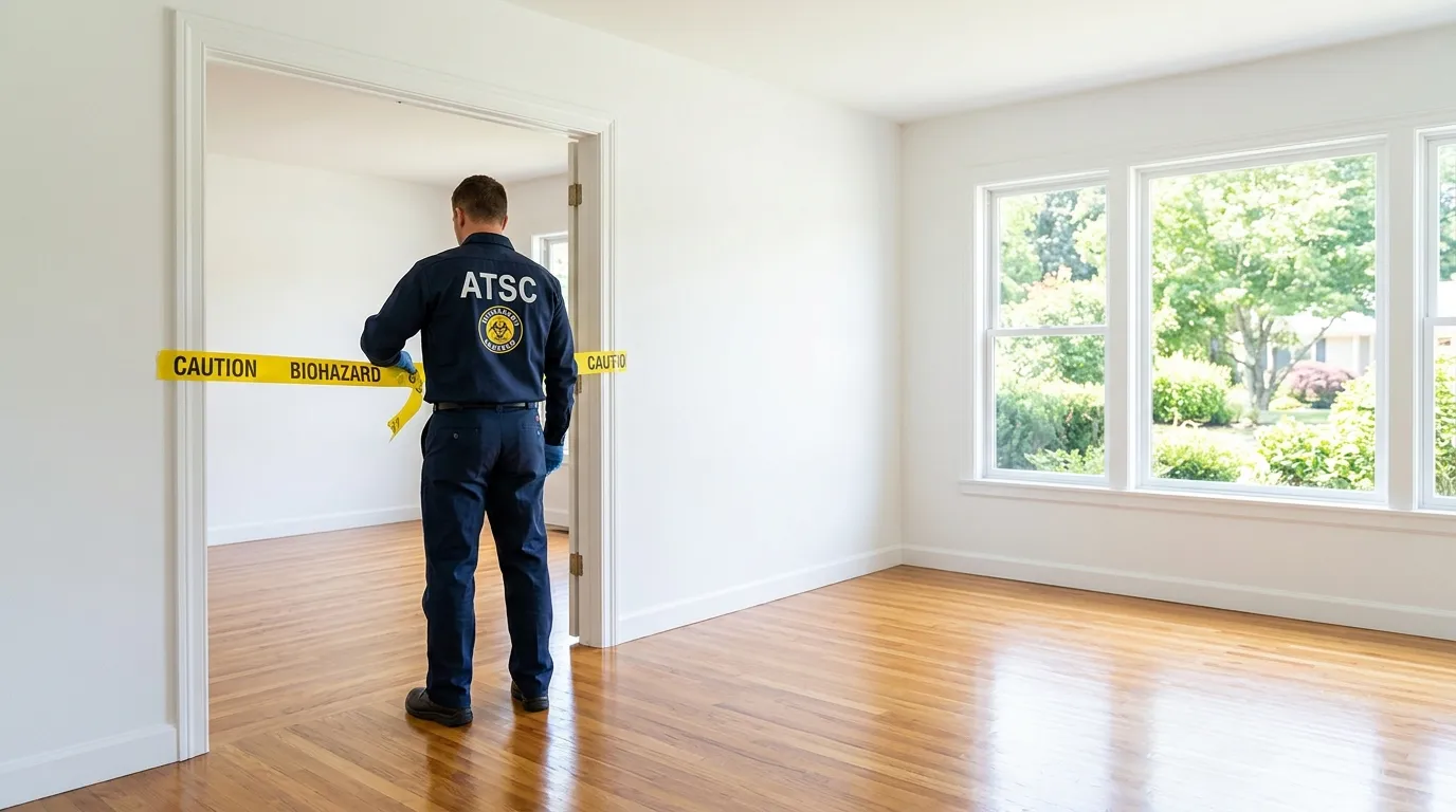 Certified biohazard cleanup crew performing Decomposition Cleanup in Libertyville